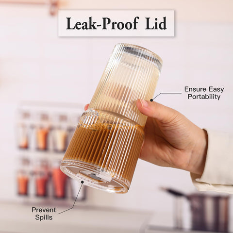 SIPBYSOP spill-proof lid with reusable straw for travel.