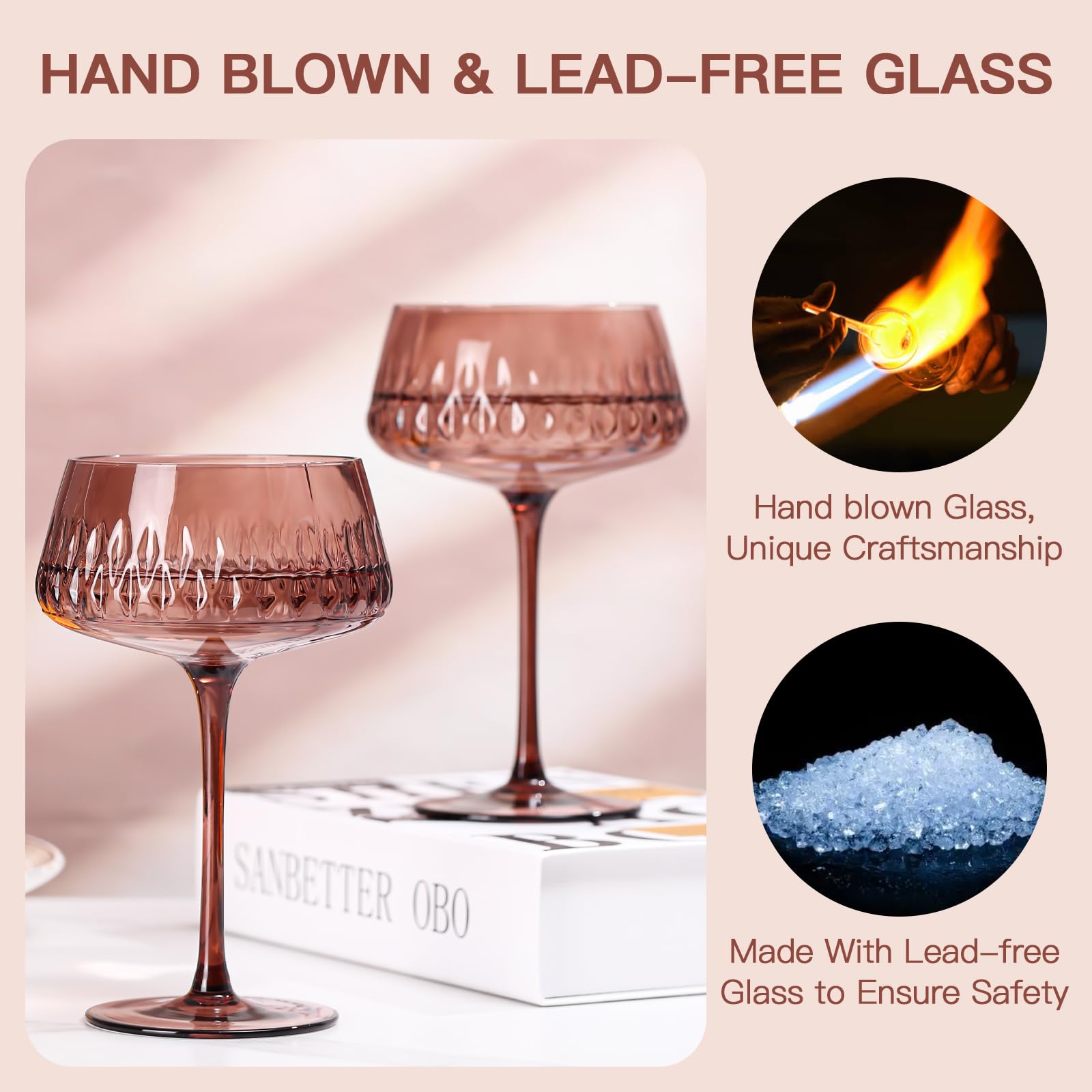 SIPBYSOP Venus Coupe red glass adds warm color to drinks