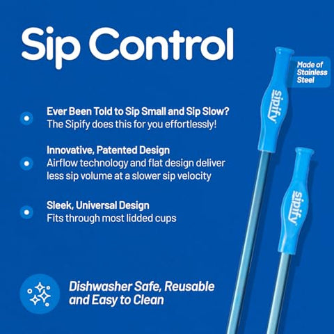 Sipify Flow-Limiting flat-base design fits most to-go cups.