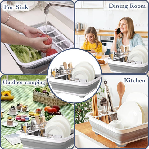 Sipobuy dishdrainer drying dishes efficiently after meals.