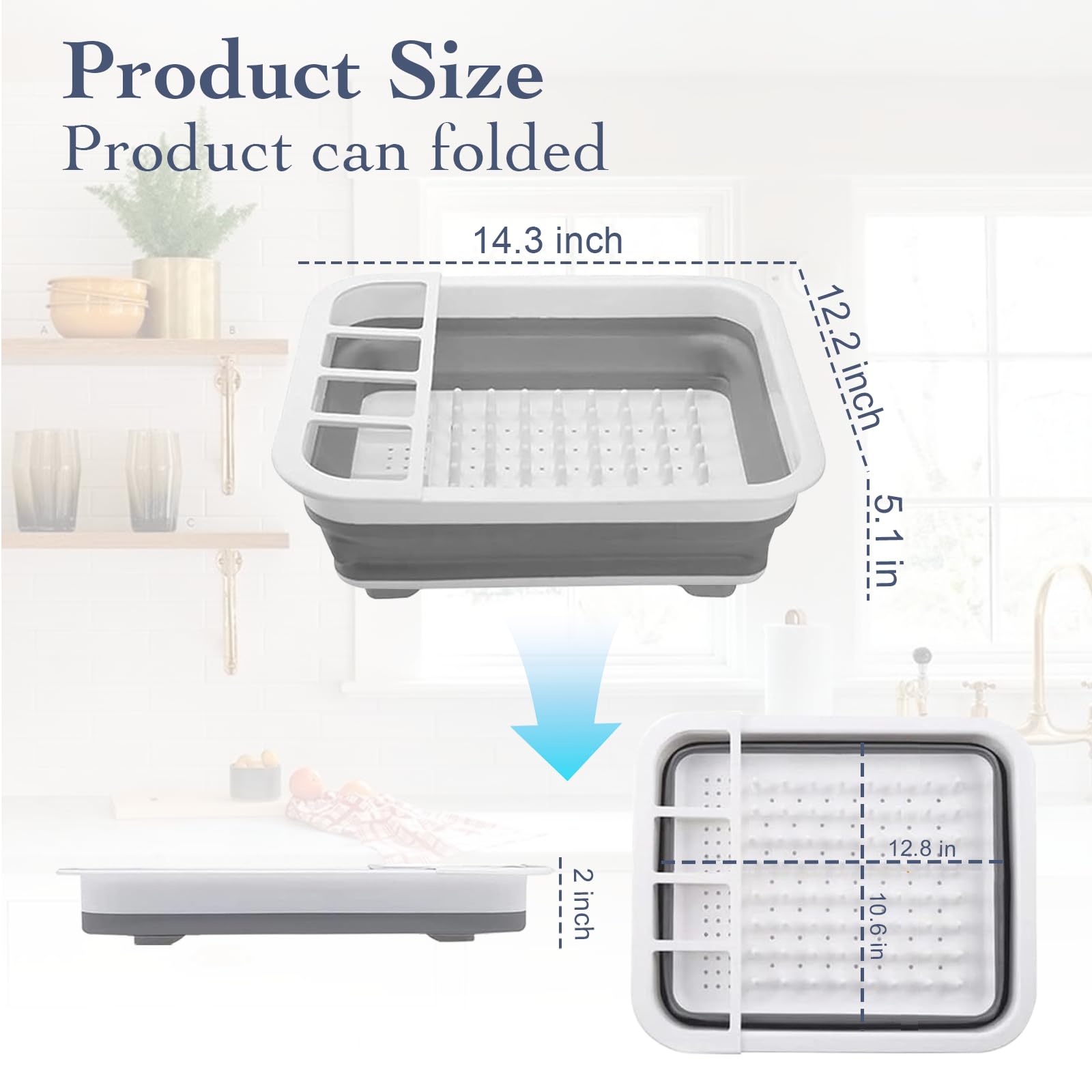 Sipobuy dishdrainer swivel drain strip directing water into sink.