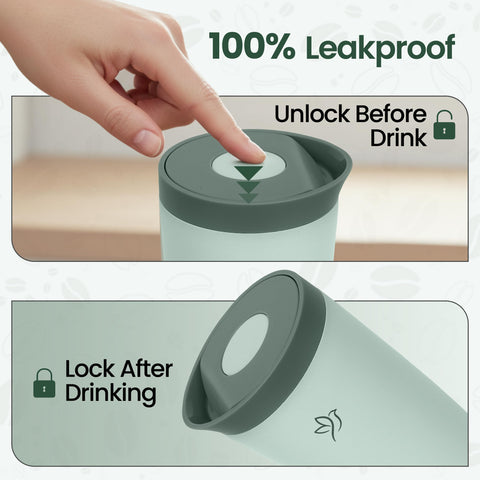 Sipraw BPA-free lid enables safe, splash-resistant sipping.