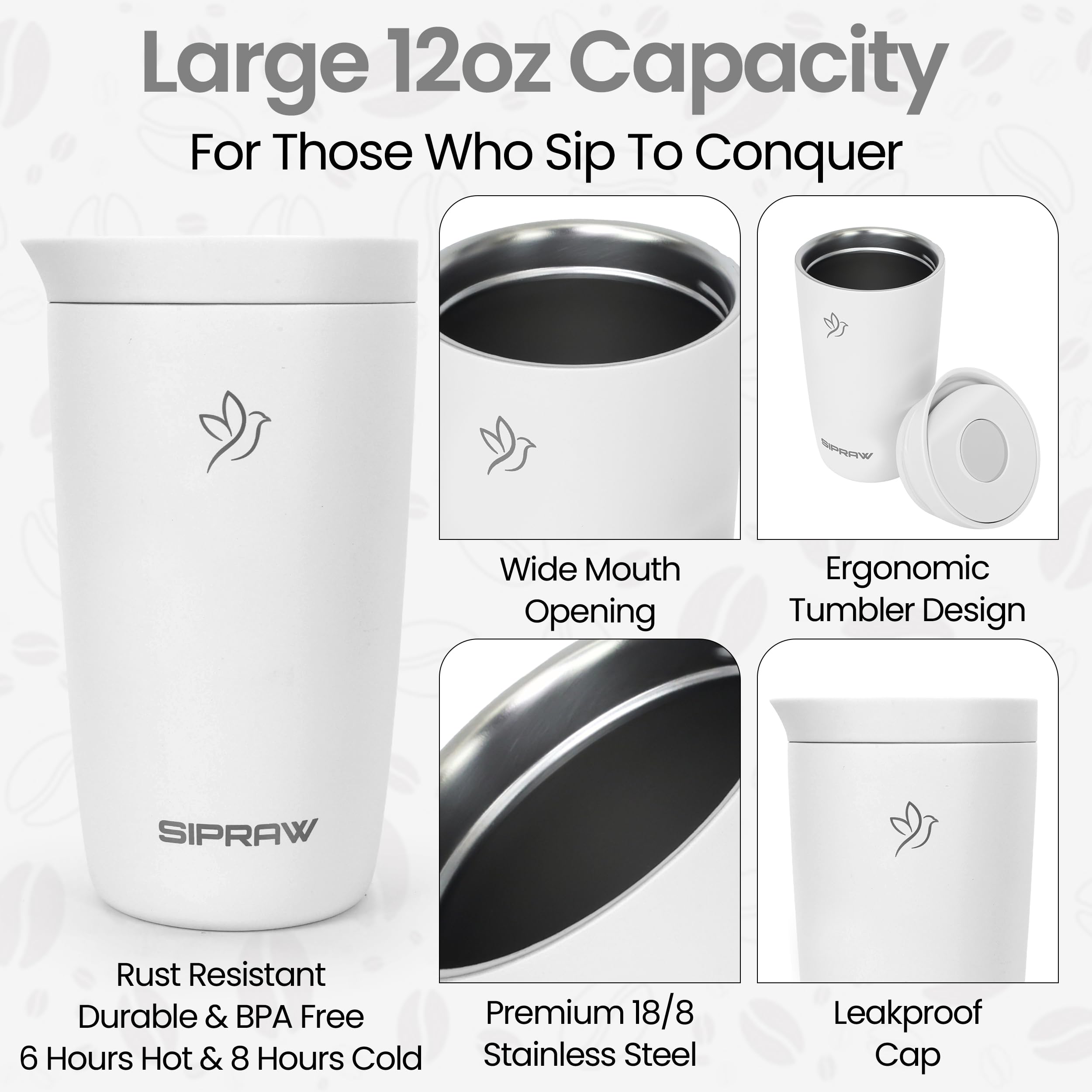 Sipraw car cup-holder-friendly design fits most vehicles securely.