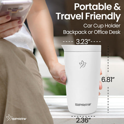 Sipraw heat retention exceeds 6 hours for hot drinks and 12 hours for iced drinks.