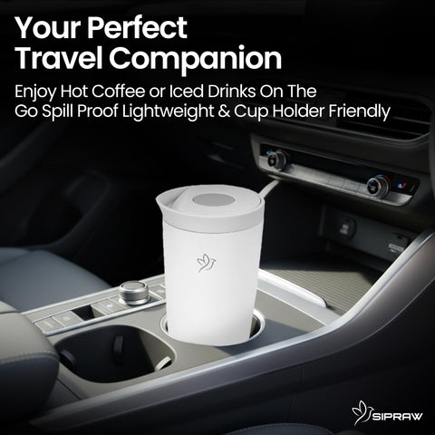 Sipraw premium 18/8 stainless steel mug offers durable, safe daily use.