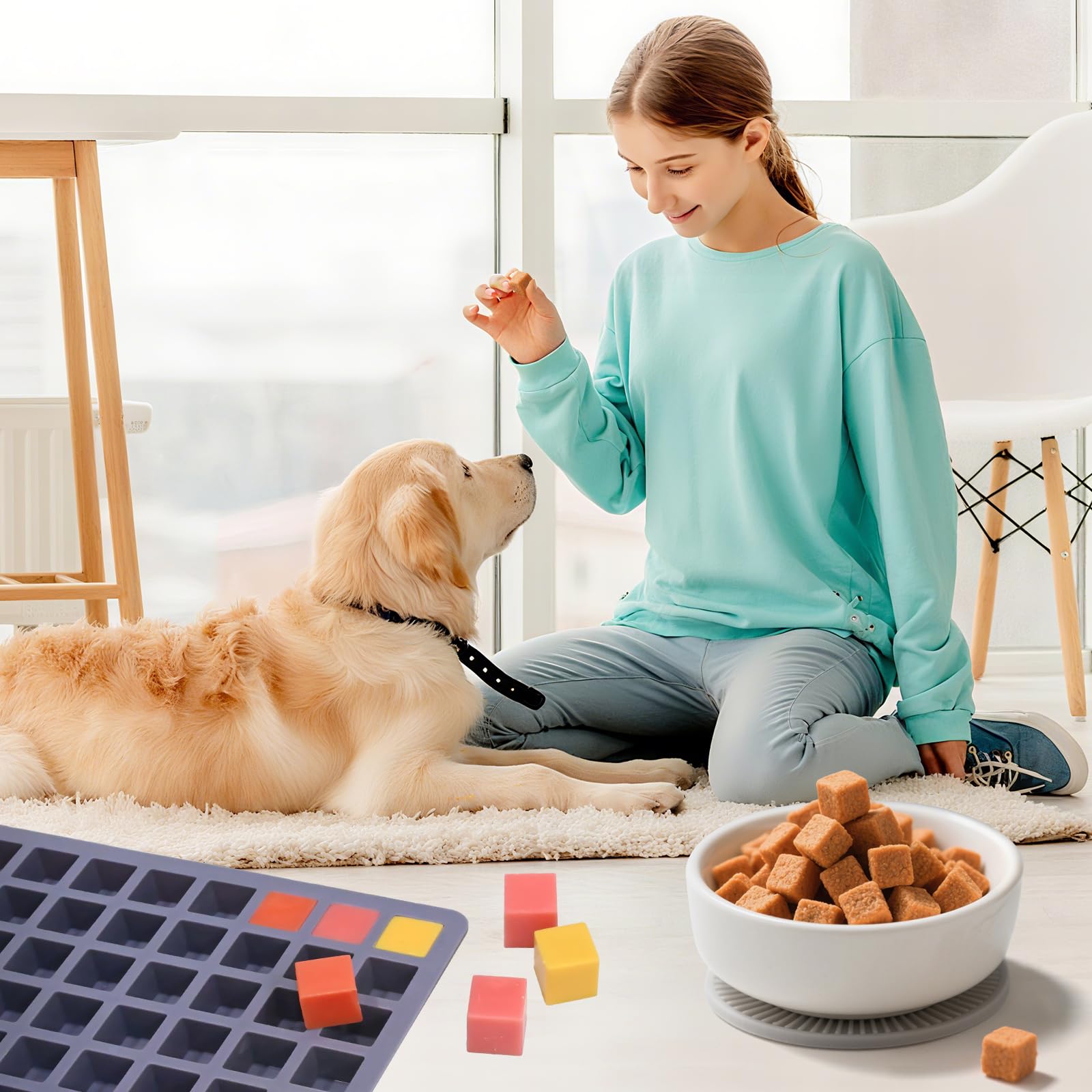 SIQINZONGWA square mold suitable for pet treats and snacks.