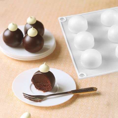 SIQINZONGWA mini semi-sphere mold ideal for bite-sized truffles and jellies
