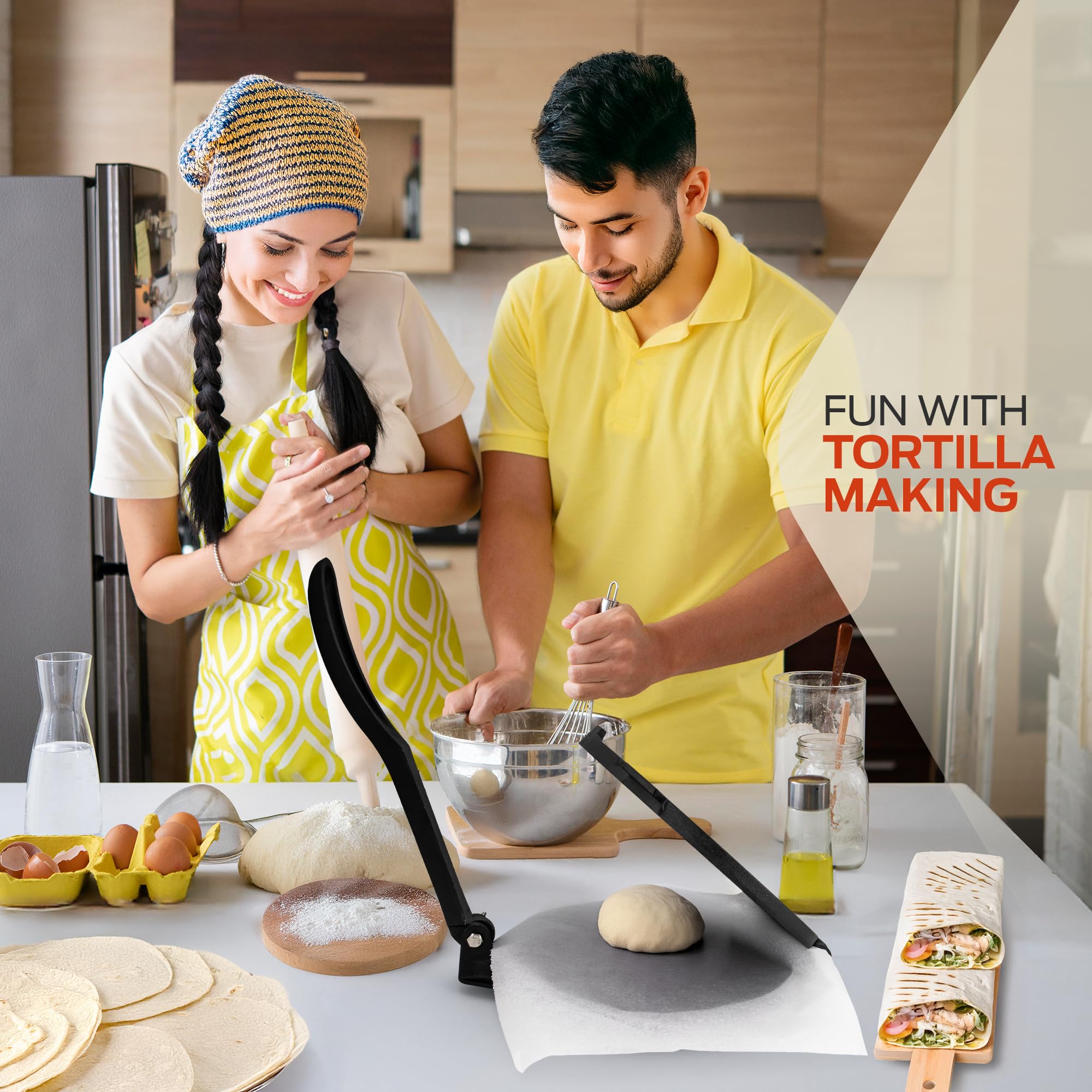 Includes QR-accessible SIRCLES ebook with 50 tortilla recipes