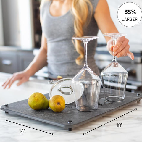 Siren Stone absorbent diatomaceous earth mat dries quickly and evenly