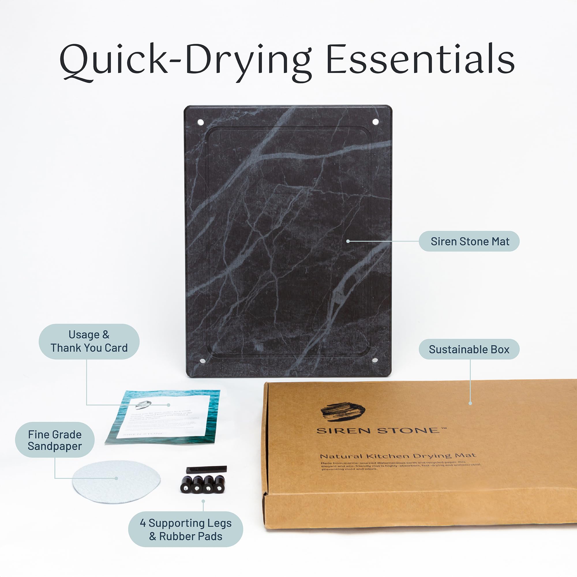 Siren Stone uses BPA-free natural diatomaceous earth for a safe surface