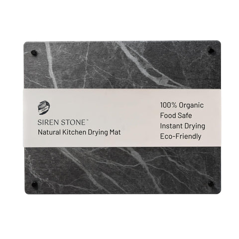 Siren Stone dish drying mat on counter with ample drying space