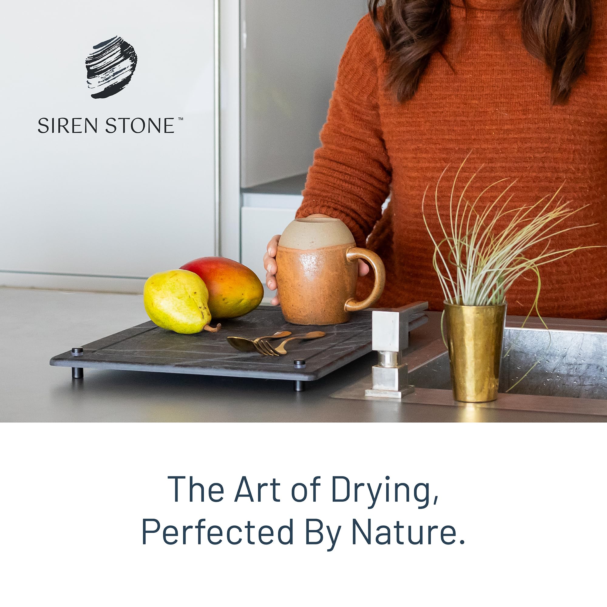 Siren Stone easy cleaning with rinse and wipe