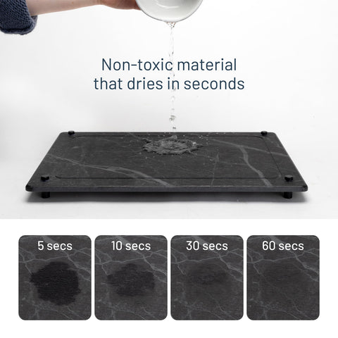 Siren Stone elevated drying mat with steel feet enhances airflow