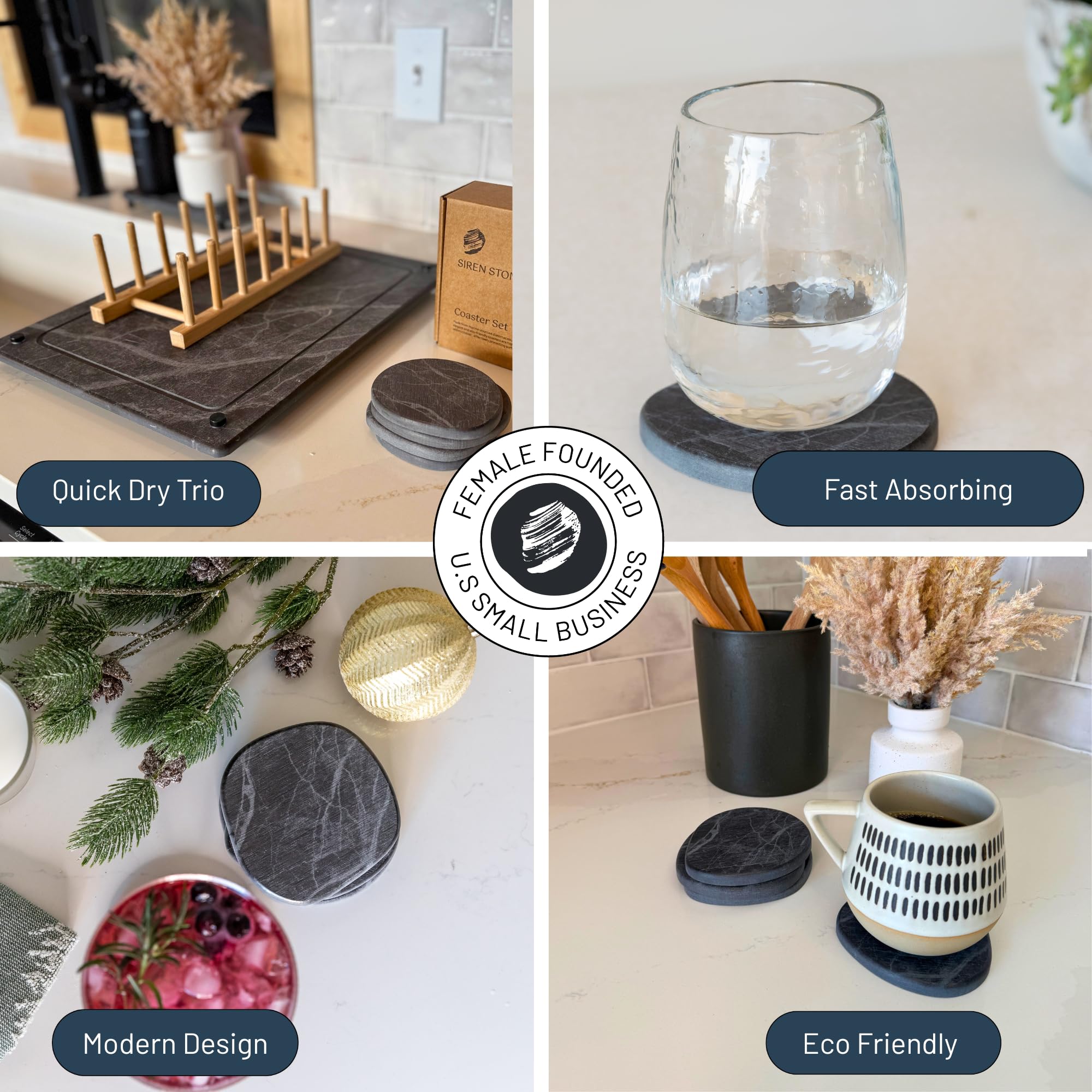 Siren Stone USA-made, female-founded brand supporting sustainable gifting.
