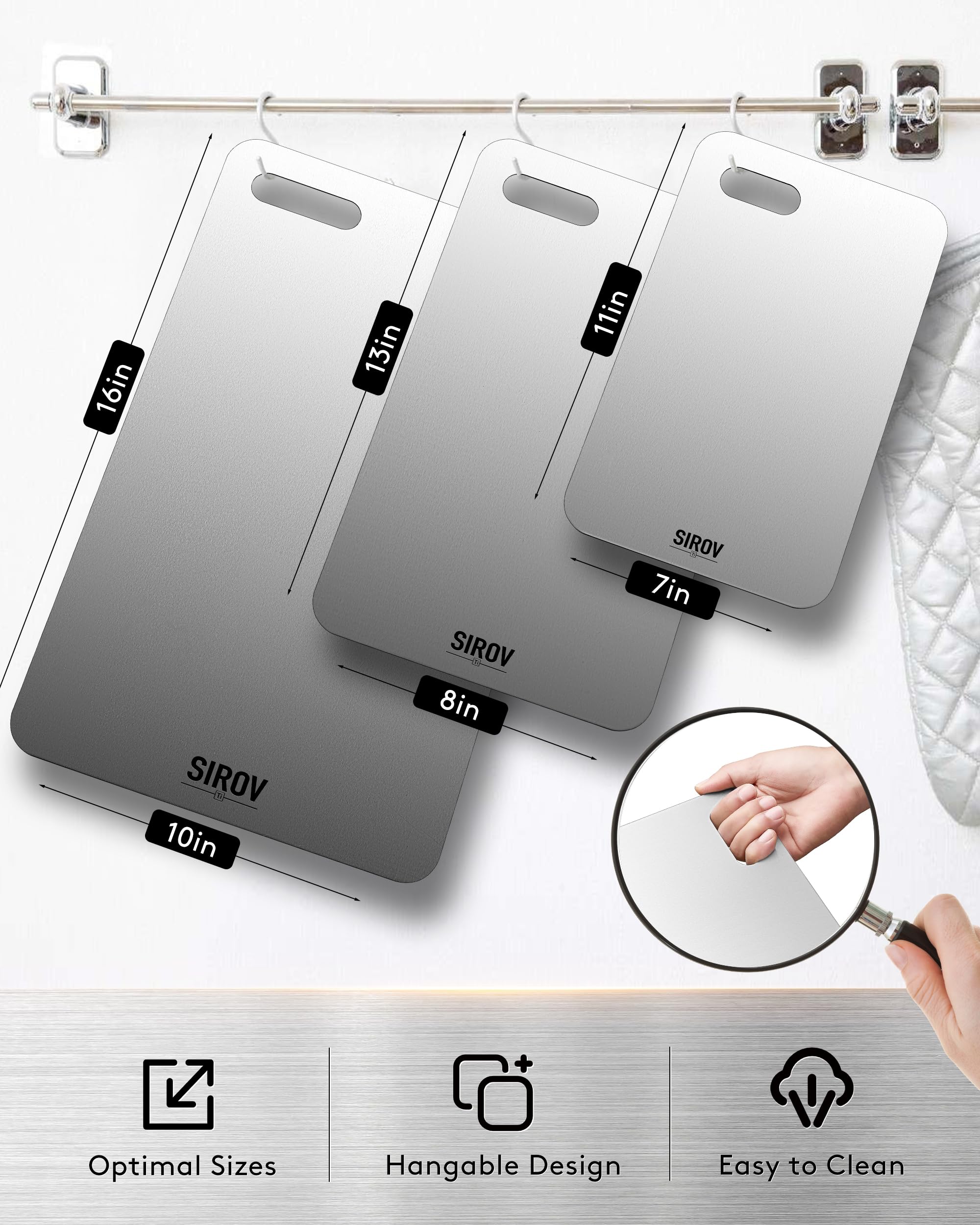 Sirov durable titanium cutting board maintains integrity over time
