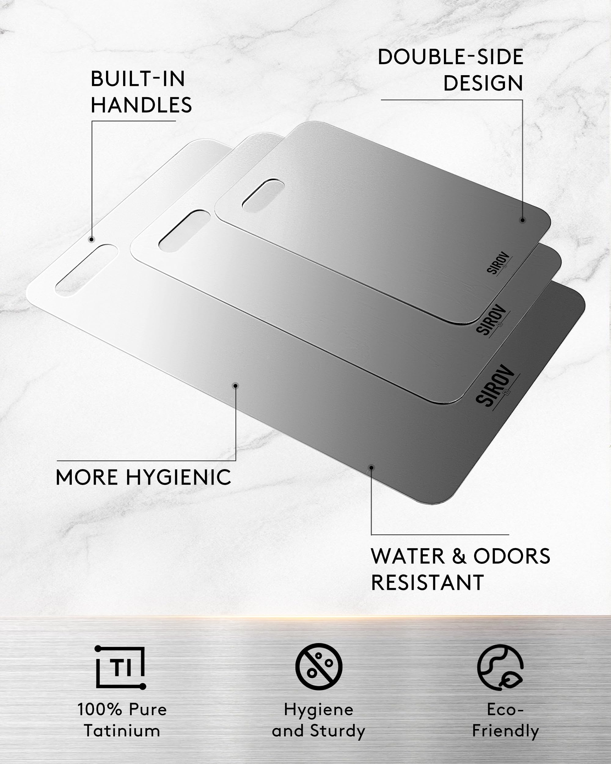 Sirov board used for meat, seafood, fruits, and vegetables