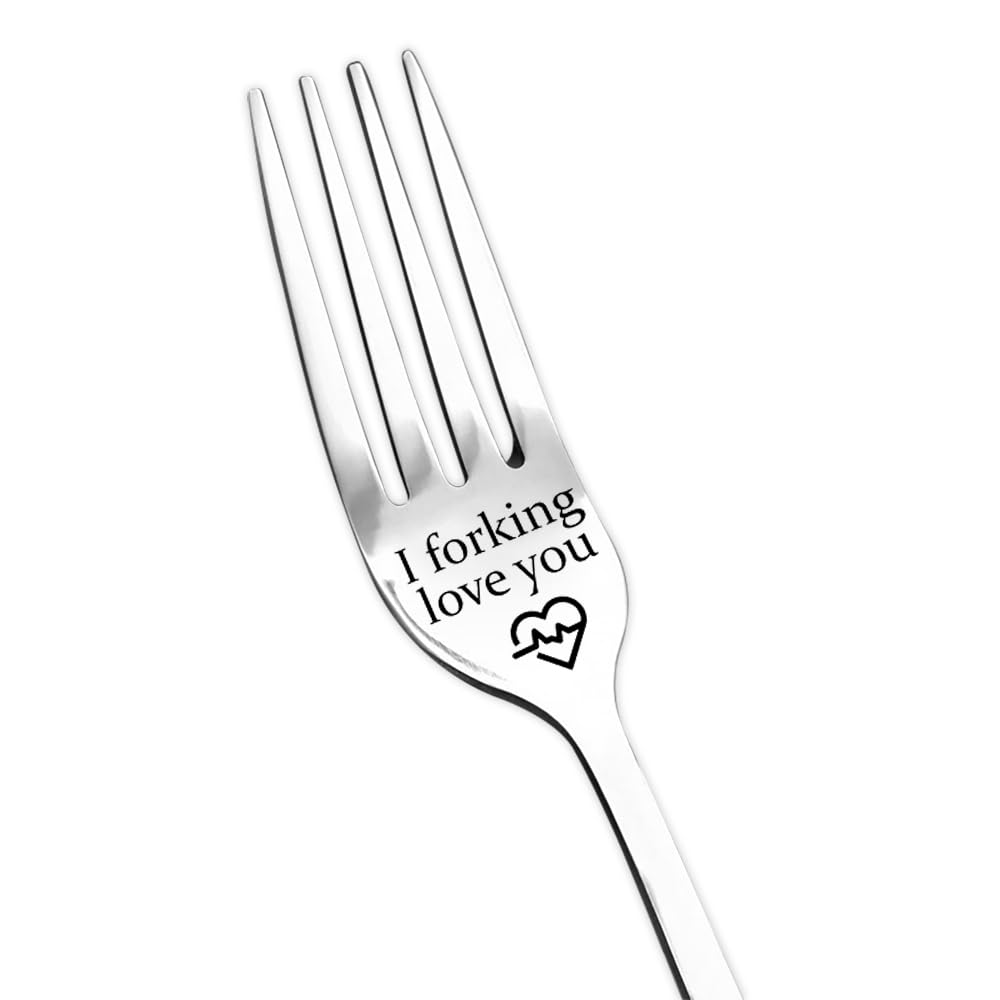 Sisadodo I Forking Love You Fork dessert fork for daily dining and playful moments.
