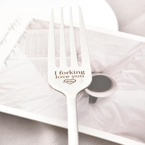Sisadodo I Forking Love You Fork Table Fork sturdy, everyday utensil.