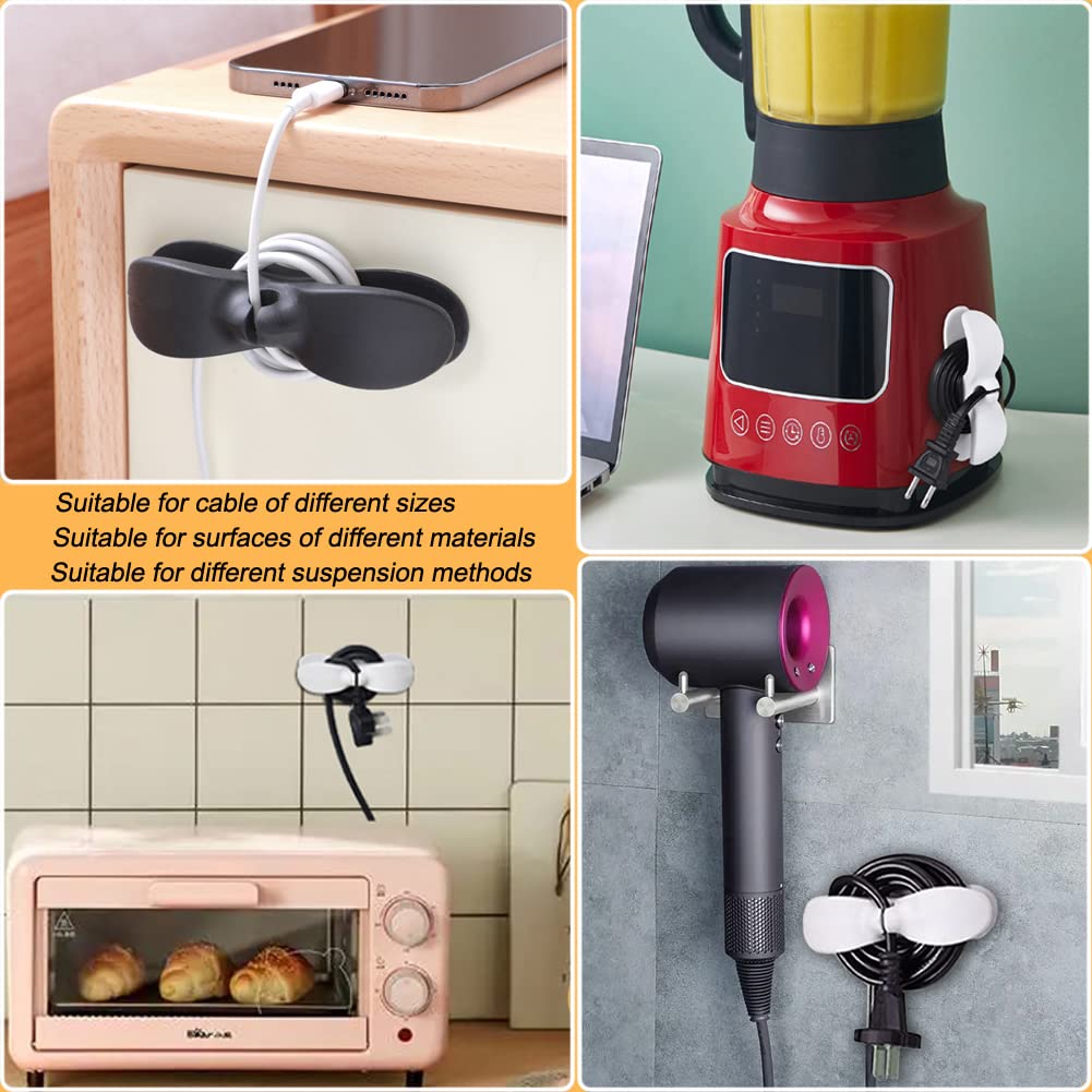 Set of four SisBroo silicone cord organizers installs quickly for immediate benefits.