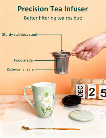 Sisetop tea mug dishwasher safe for easy cleaning.