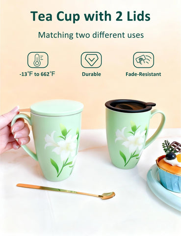 Sisetop plastic lid for versatile heat retention during brewing.