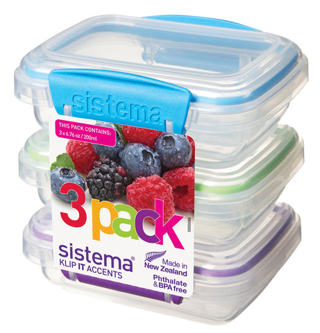 Sistema KLIP IT Accents 6.7oz container for fresh berries and snacks.