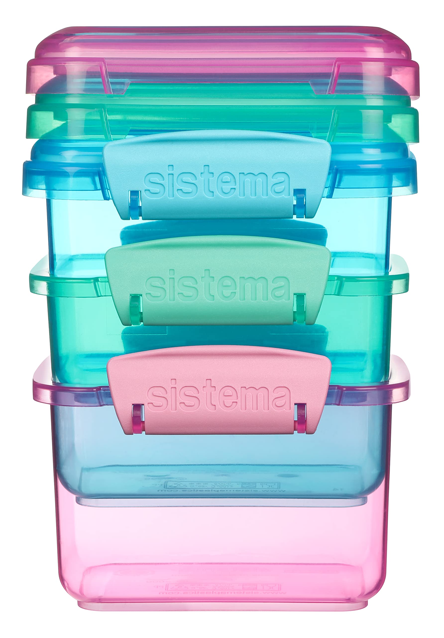 Sistema lunch collection lid with clips ensures secure sealing.