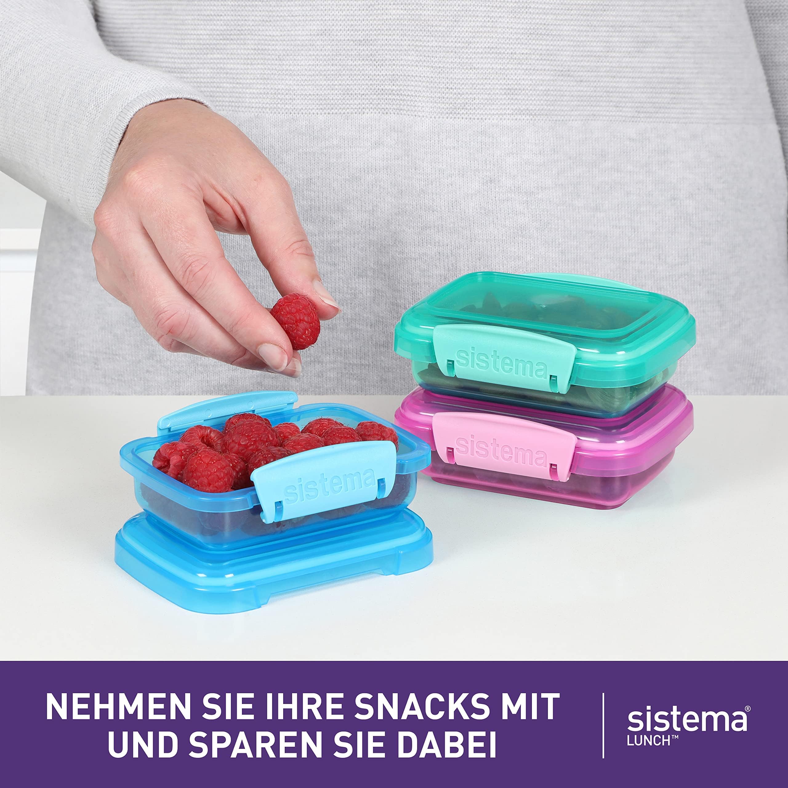 Sistema Lunch Collection lid with easy-locking clips for quick, secure sealing