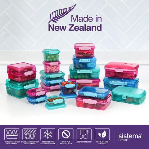Sistema Lunch Collection stackable design saves kitchen and bag space