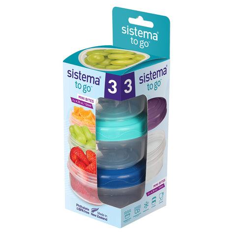 Sistema Snack Pots Mini Bites 130ml to-go with tight seal for fresh snacks