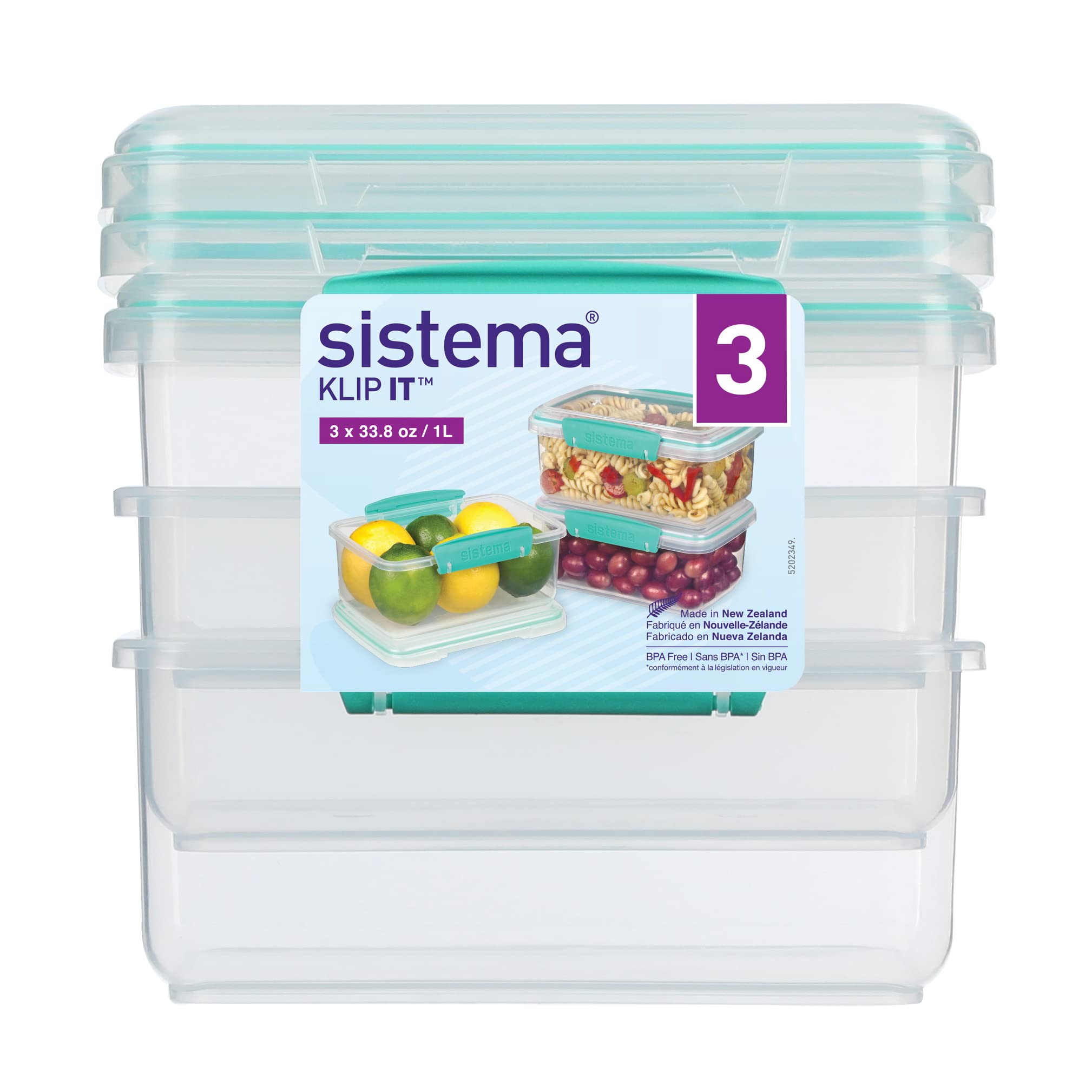 Sistema stackable design saves fridge space and reduces clutter.