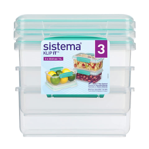 Sistema stackable design saves fridge space and reduces clutter.