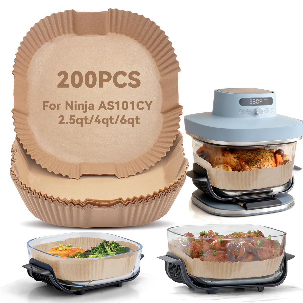 SIUDANGKA 200pcs liners packaging for Ninja basket.