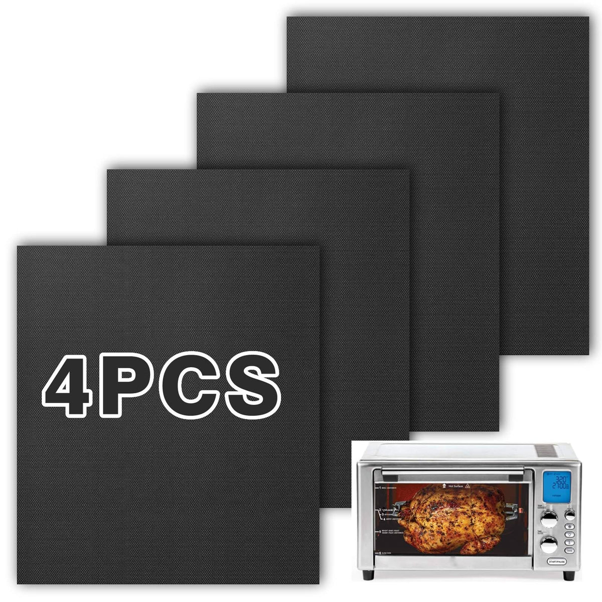 Siudangka Emeril Lagasse 360 liner fits securely, protecting the oven floor from spills.