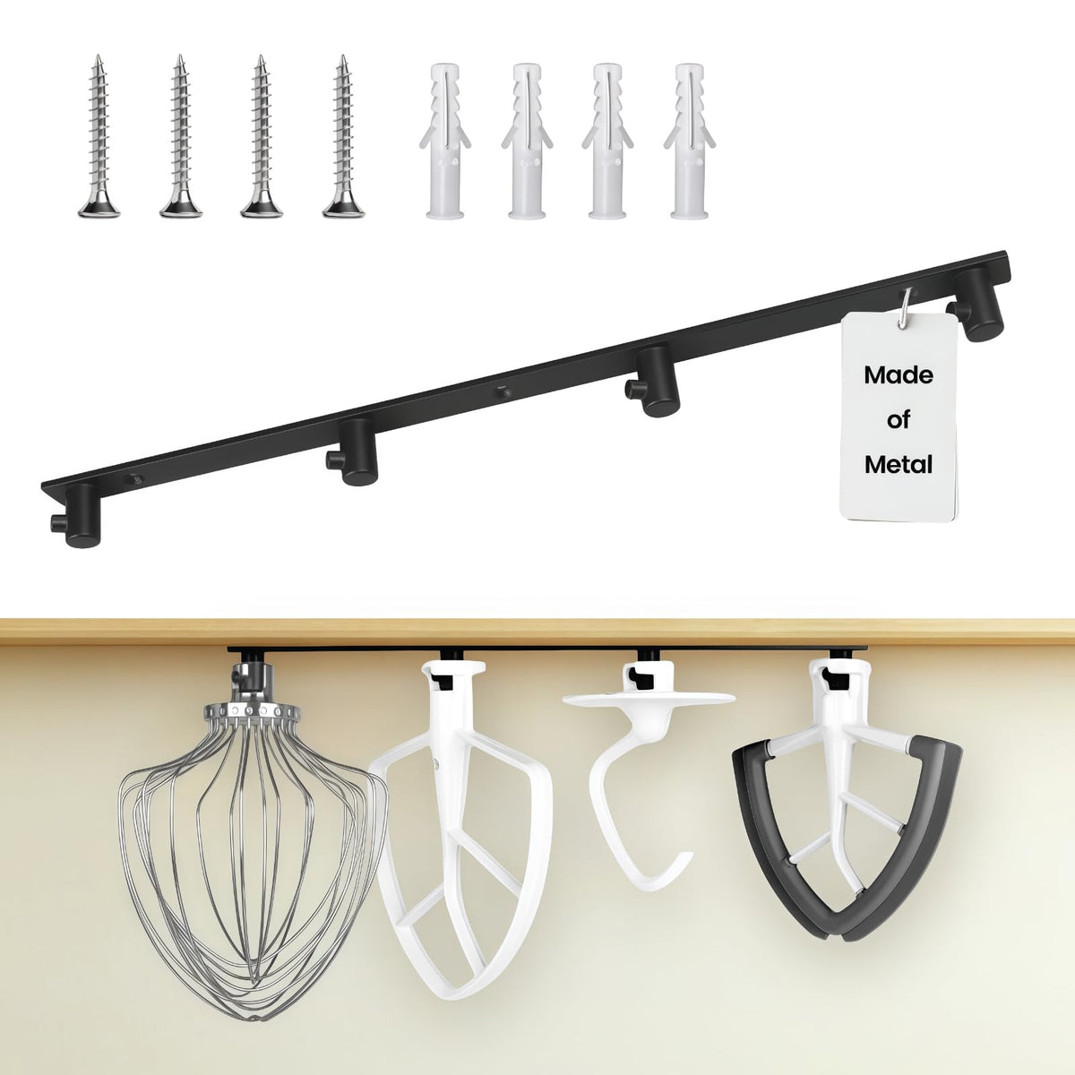 SIUDANGKA hanging hooks for KitchenAid paddle attachments keep tools within reach.