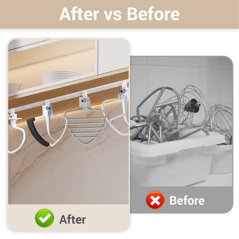SIUDANGKA organized KitchenAid accessories storage for easy reach and efficiency.