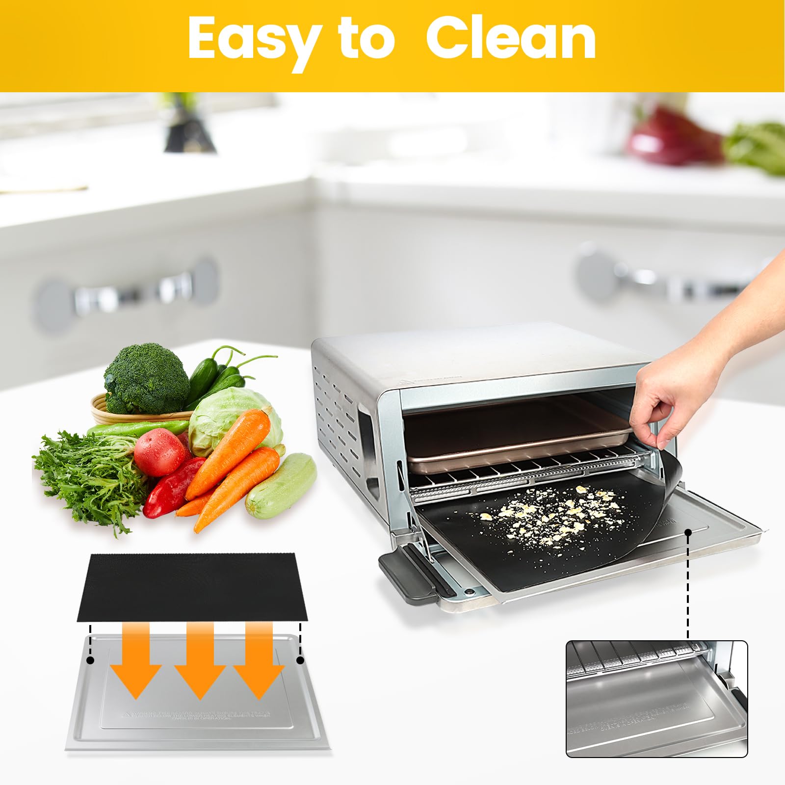 SIUDANGKA non-stick liner keeps Ninja interiors easy to wipe