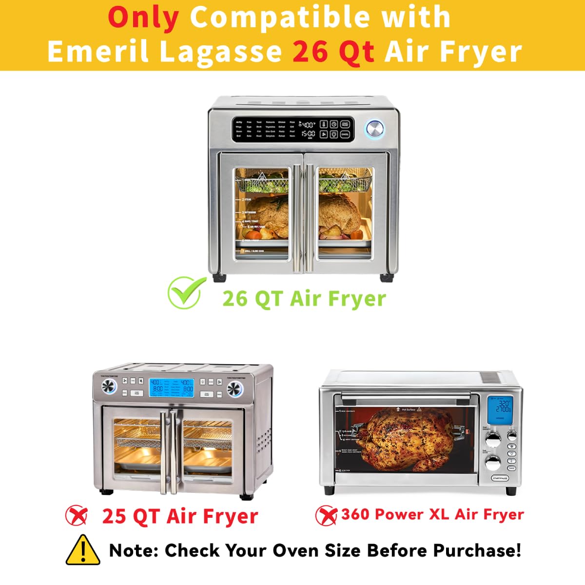 SIUDANGKA four reusable oven liners protect the fryer and simplify cleanup