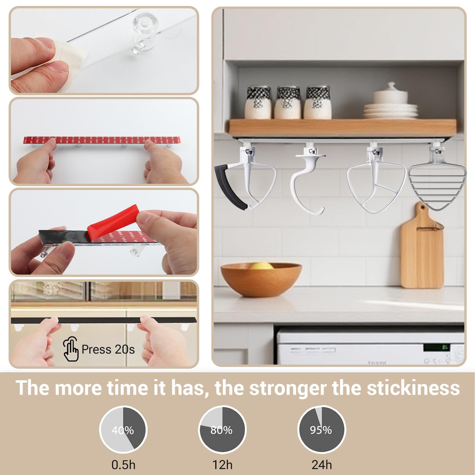 SIUDANGKA under-cabinet mount option saves kitchen space and reduces clutter.