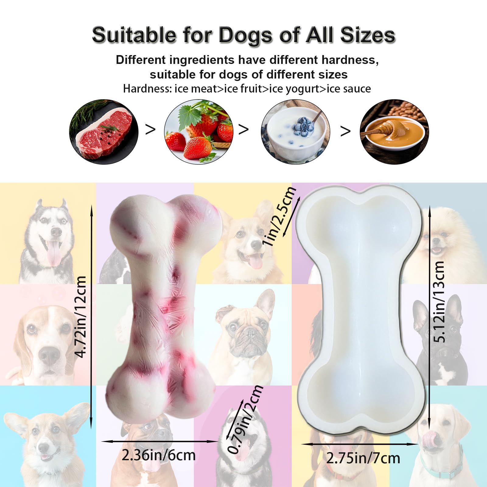 SIUPER bone mold birthday cake for dogs and celebrations