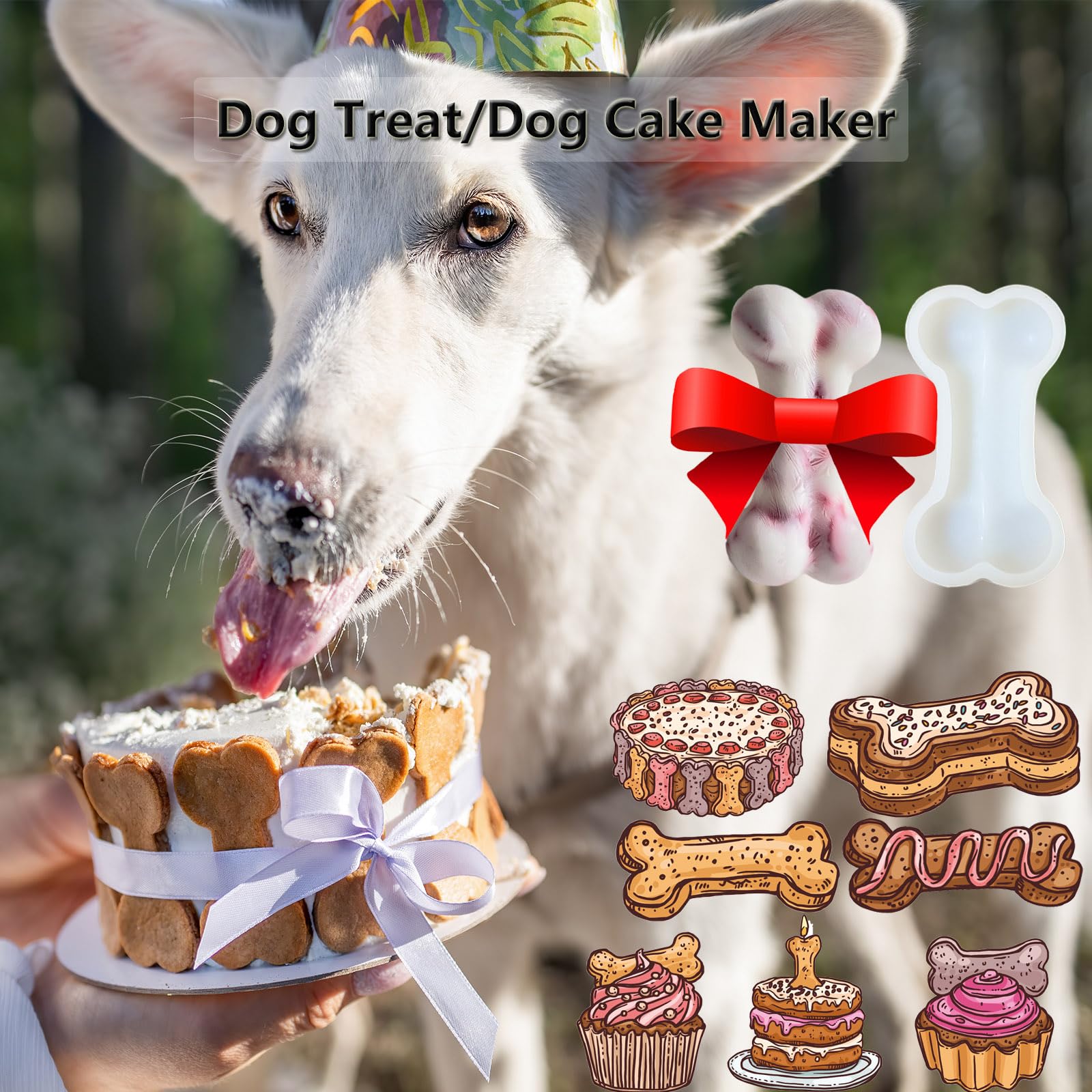 SIUPER bone mold oven-safe design for baking dog birthday snacks