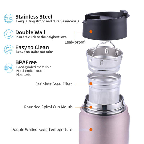 Sivaphe removable tea strainer enables loose leaf infusion.