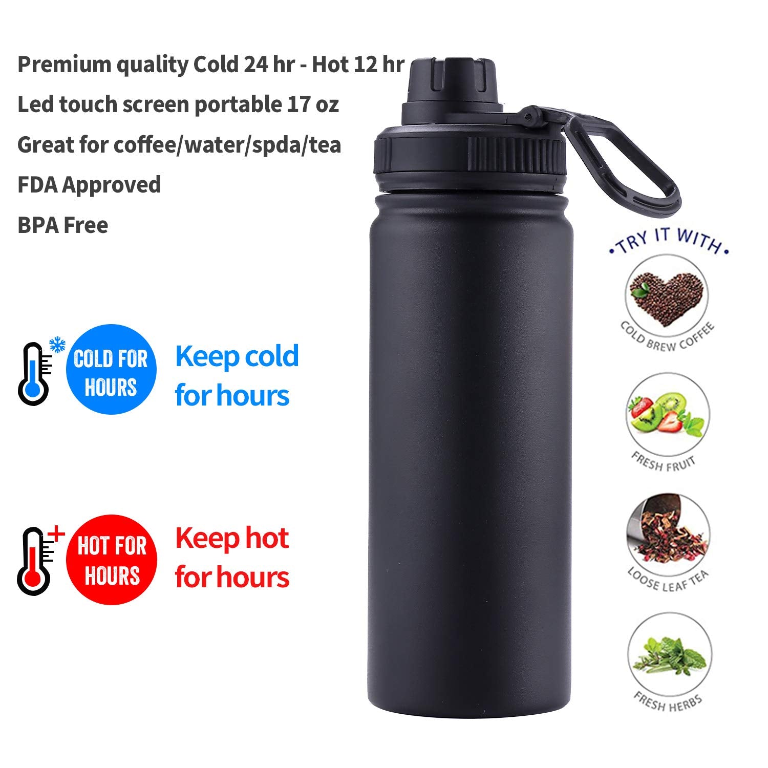 Sivaphe Tea Infuser Bottle made from 18-8 stainless steel for durability