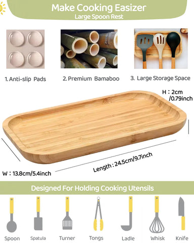 SIVOTAMI bamboo utensil holder keeps spatulas, spoons, and ladles organized
