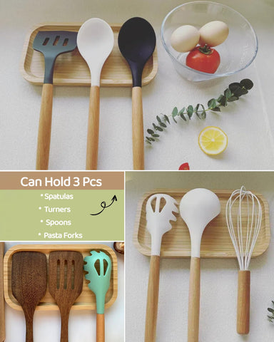 SIVOTAMI spoon rest with non-slip bottom stays put during busy cooking