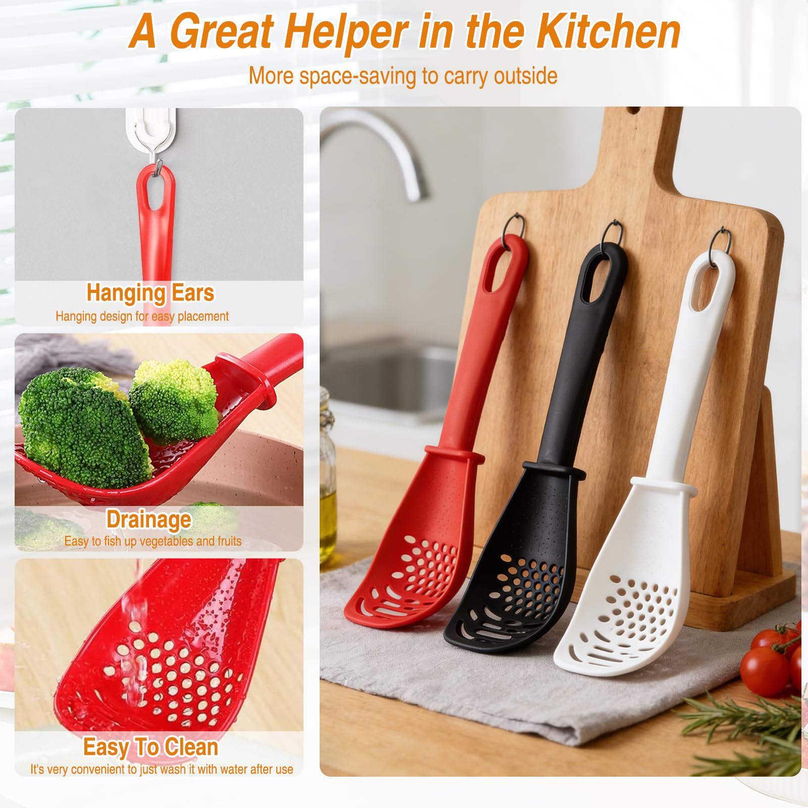 Six-in-one spoon set, baking and mixing helper for smooth batters