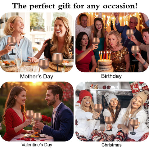 Siyaluens 14oz capacity suits wine, water, coffee, or juice