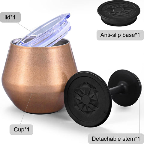 Siyaluens insulated tumbler in rose gold keeps beverages at the ideal temperature