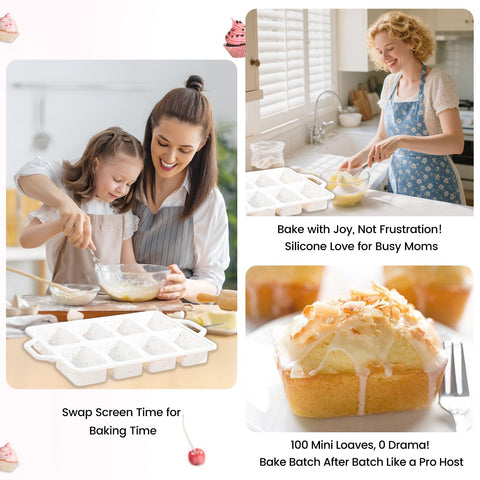 SJ brown silicone mini loaf pans for versatile baking