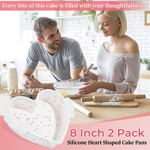 SJ easy-release heart pan helps you unmold cakes neatly.